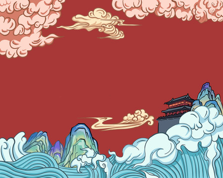 國(guó)潮元素背景