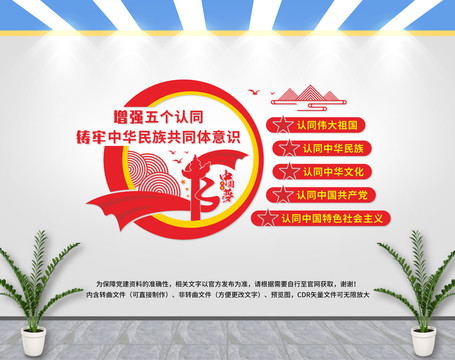 五個(gè)認(rèn)同文化墻