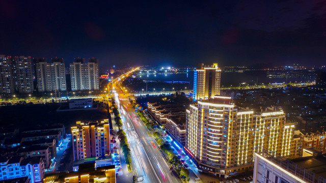 湖海塘周边夜景