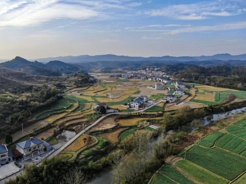 南方美丽乡村田园风光