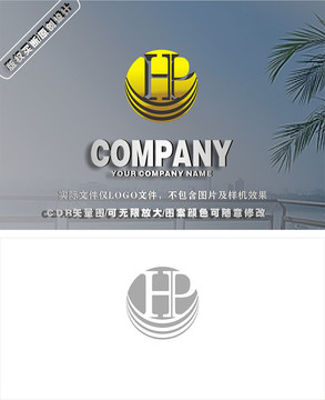 HP字母LOGO標(biāo)志設(shè)計(jì)