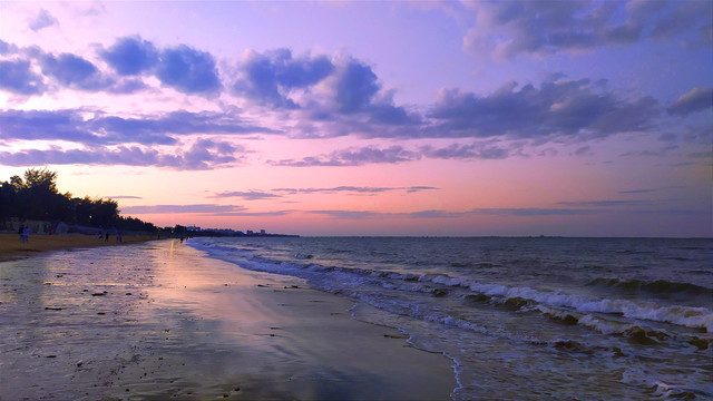 夕阳大海风景