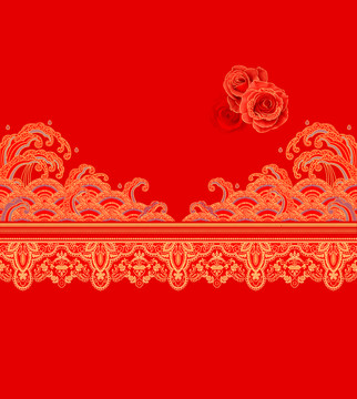 龍紋花邊