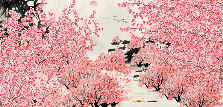 梅花裝飾畫