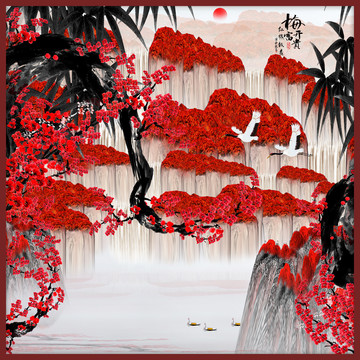 梅花裝飾畫
