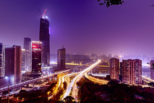 半山崖线步道之嘉华大桥夜景