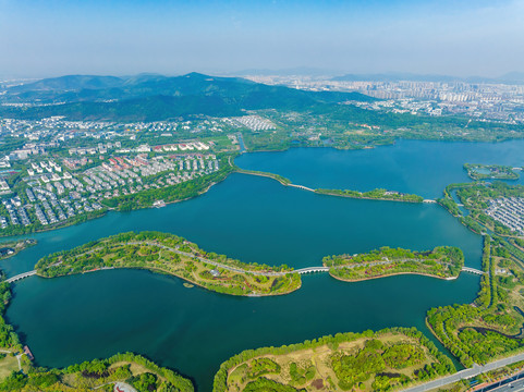 江苏苏州石湖景区航拍