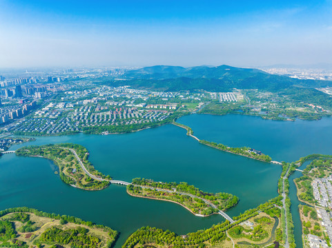 江苏苏州石湖景区航拍