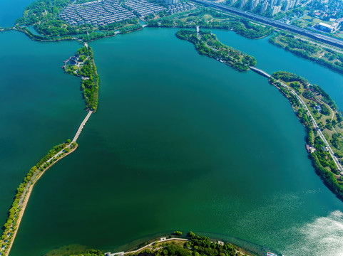 江苏苏州石湖景区航拍