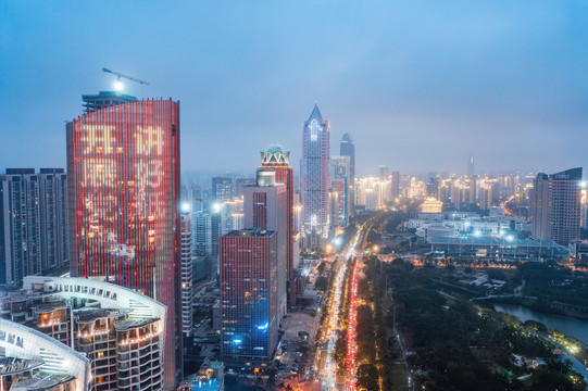 海南省海口市龙华区城市夜景