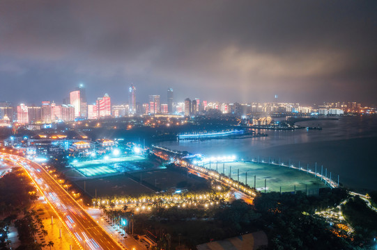 海南省海口市龙华区城市夜景