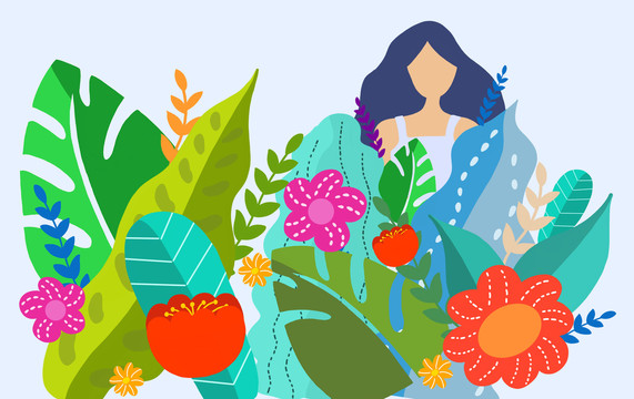 花卉插畫