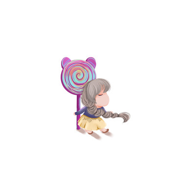 系列小女孩插畫