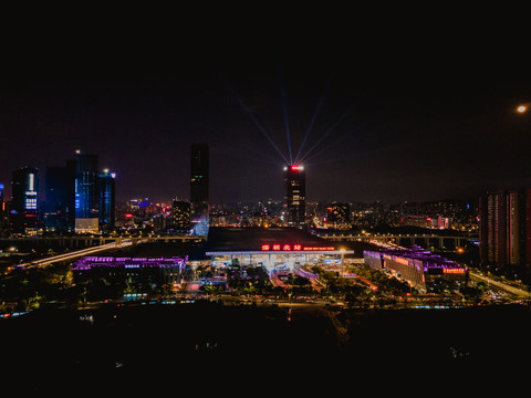 深圳北站夜景灯光