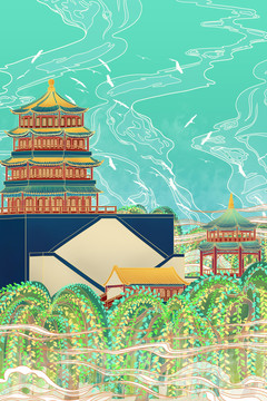古建筑二十四節(jié)氣春分頤和園