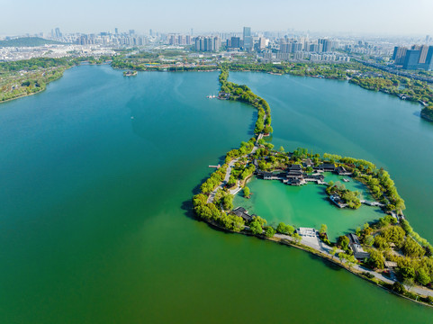 江苏苏州石湖景区航拍