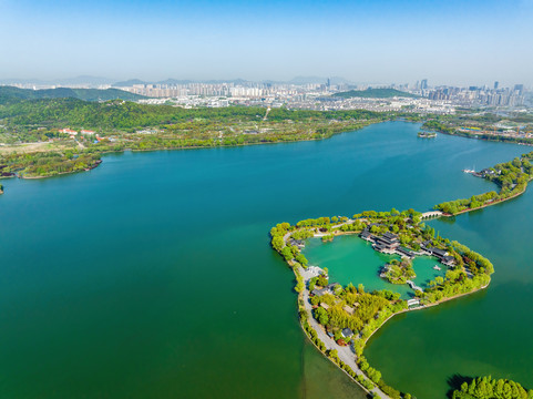 江苏苏州石湖景区航拍