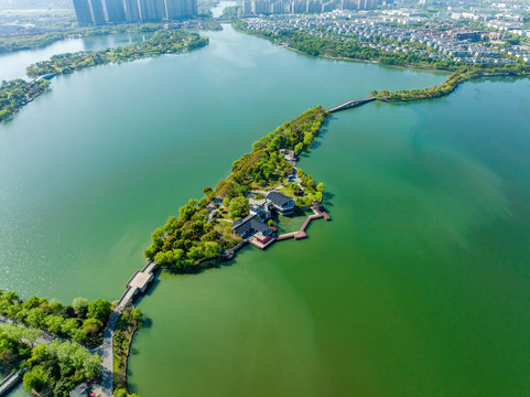 江苏苏州石湖景区航拍