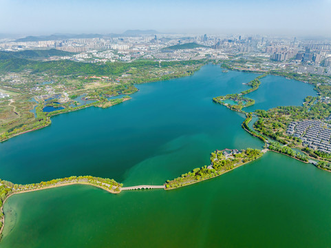 江苏苏州石湖景区航拍