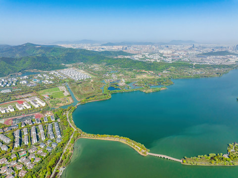 江苏苏州石湖景区航拍