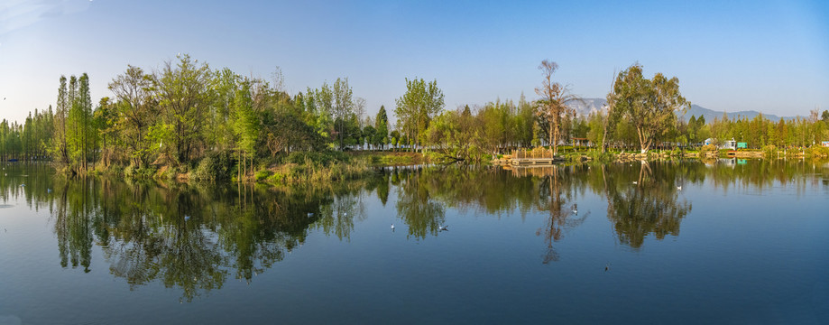 滇池风光全景图