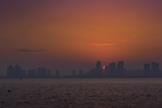 厦门海湾落日