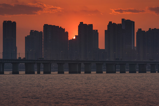 厦门海边落日