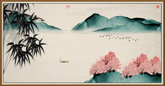 水墨山水畫(huà)