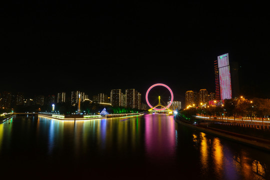 天津海河夜景