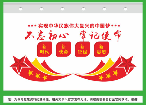 不忘初心文化墻