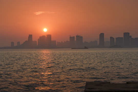 厦门海湾日落