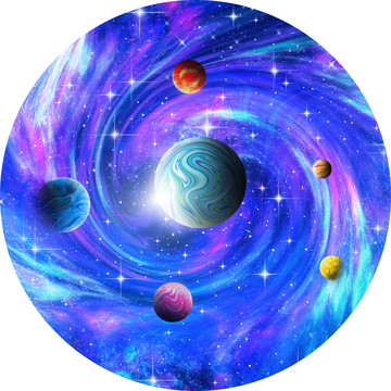 星空背景圓形