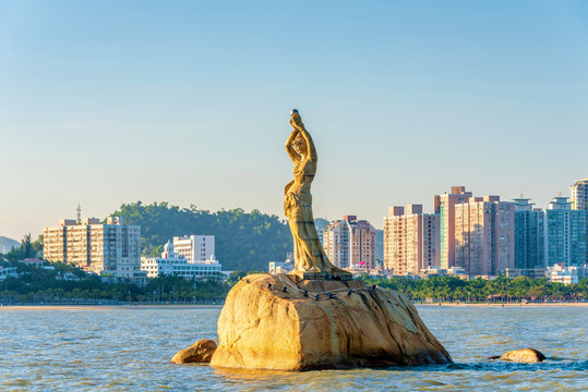 中国广东珠海渔女雕像