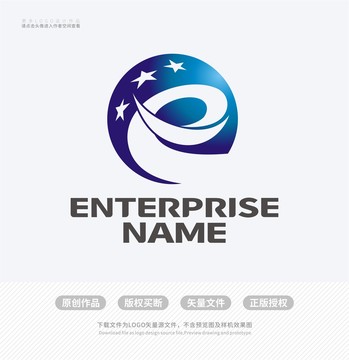 e字母科技公司LOGO设计