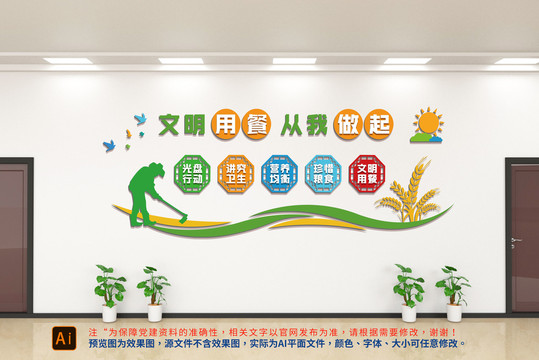 文明用餐文化墻
