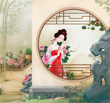國(guó)風(fēng)侍女