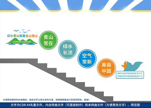 綠水青山就是金山銀山樓梯