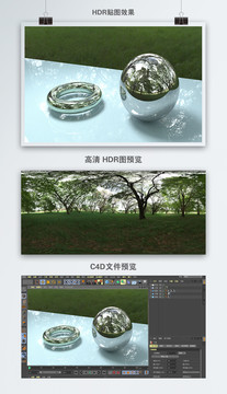 HDR全景贴图草地树林