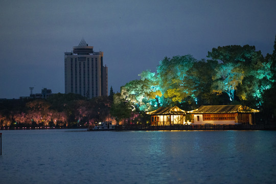 嘉兴南湖湖心岛夜景