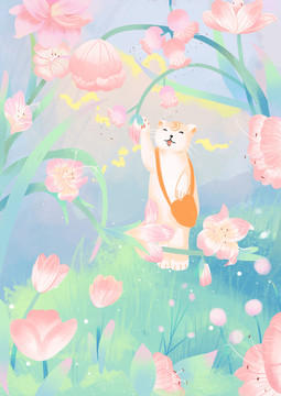 花與貓