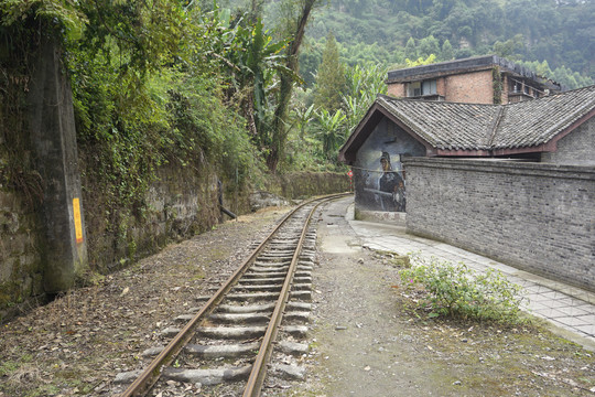 嘉阳煤矿芭蕉沟住宅区窄轨铁路