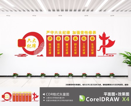 嚴(yán)守六大紀(jì)律文化墻