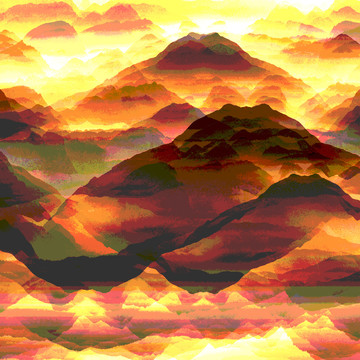 紅色山水