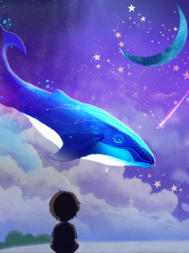 夢幻鯨魚凝望男孩