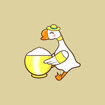 干飯鵝卡通形象設計