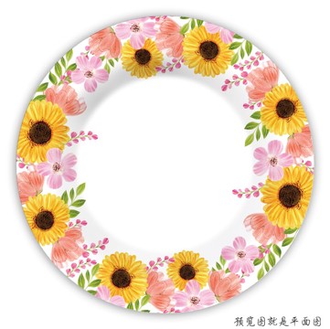 餐具花紙矢量圖