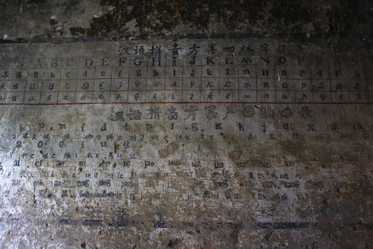 龙门寺墙上汉语拼音方案