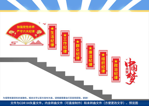 六大紀律文化墻