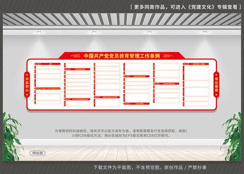 党员教育管理工作条例文化墙