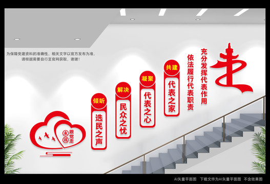 人大之家樓梯文化墻